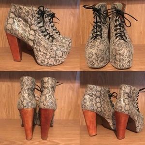 Cream Snakeskin Jeffrey Campbell Lita's